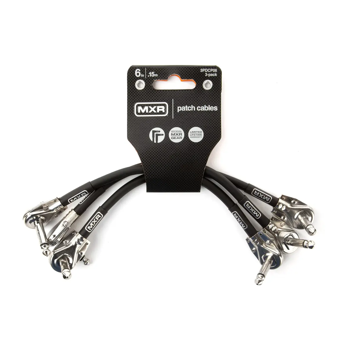 MXR Patch Cable 6 in | 15 cm | 3 Pack | Clear, Flexible, Low-Profile Pedalboard Patch Cables - main product image