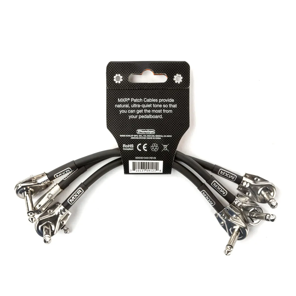 MXR Patch Cable 6 in | 15 cm | 3 Pack | Clear, Flexible, Low-Profile Pedalboard Patch Cables - view 2