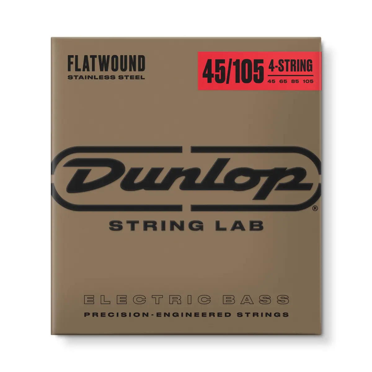 Jim Dunlop Stainless Steel Flatwound Bass Strings 45-105 | Vintage Warmth & Modern Playability - main product image