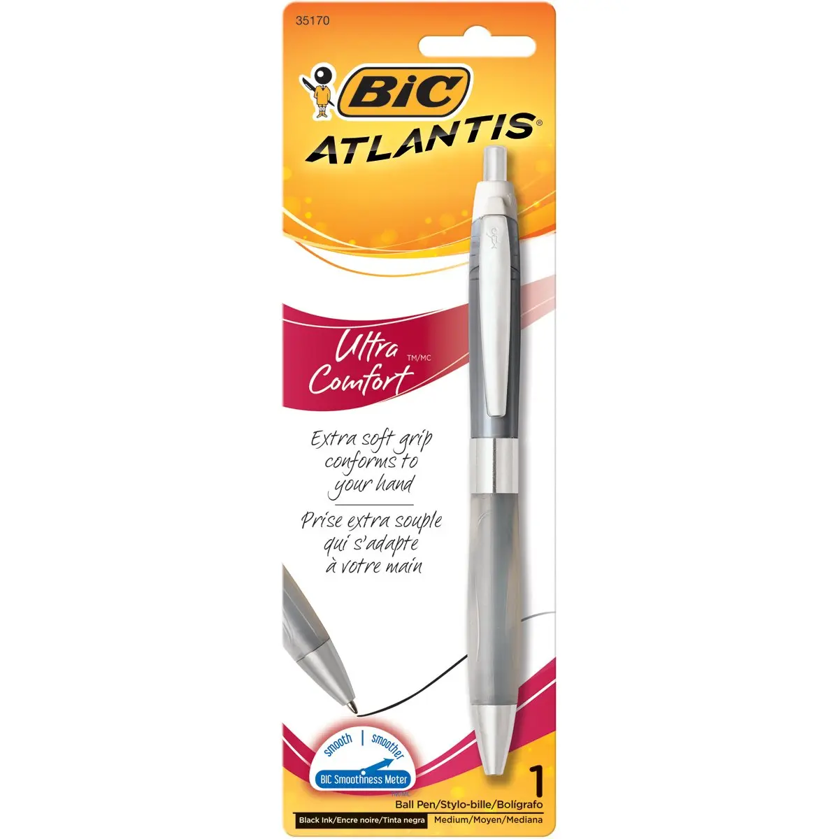 BIC Glide Ultra Comfort Retractable Ballpoint Pen 1.0mm | Ultra Smooth Writing for Daily Use - view 2