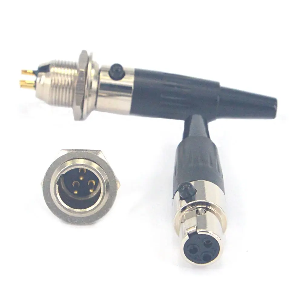 onelinkmore Mini XLR TA3F 3 Pin Female Connector DIY 2 Sets | Gold-Plated Connectors for Pro Microphones - view 2