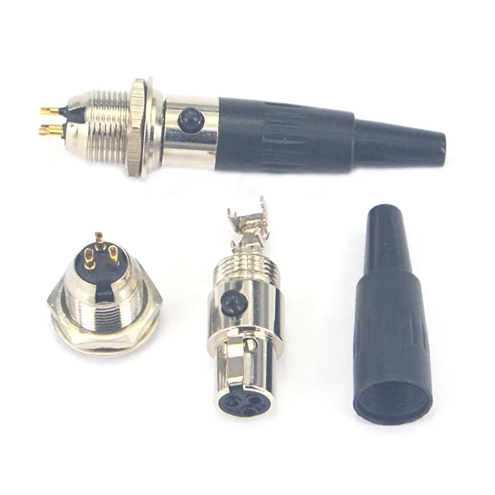 onelinkmore Mini XLR TA3F 3 Pin Female Connector DIY 2 Sets | Gold-Plated Connectors for Pro Microphones - view 3