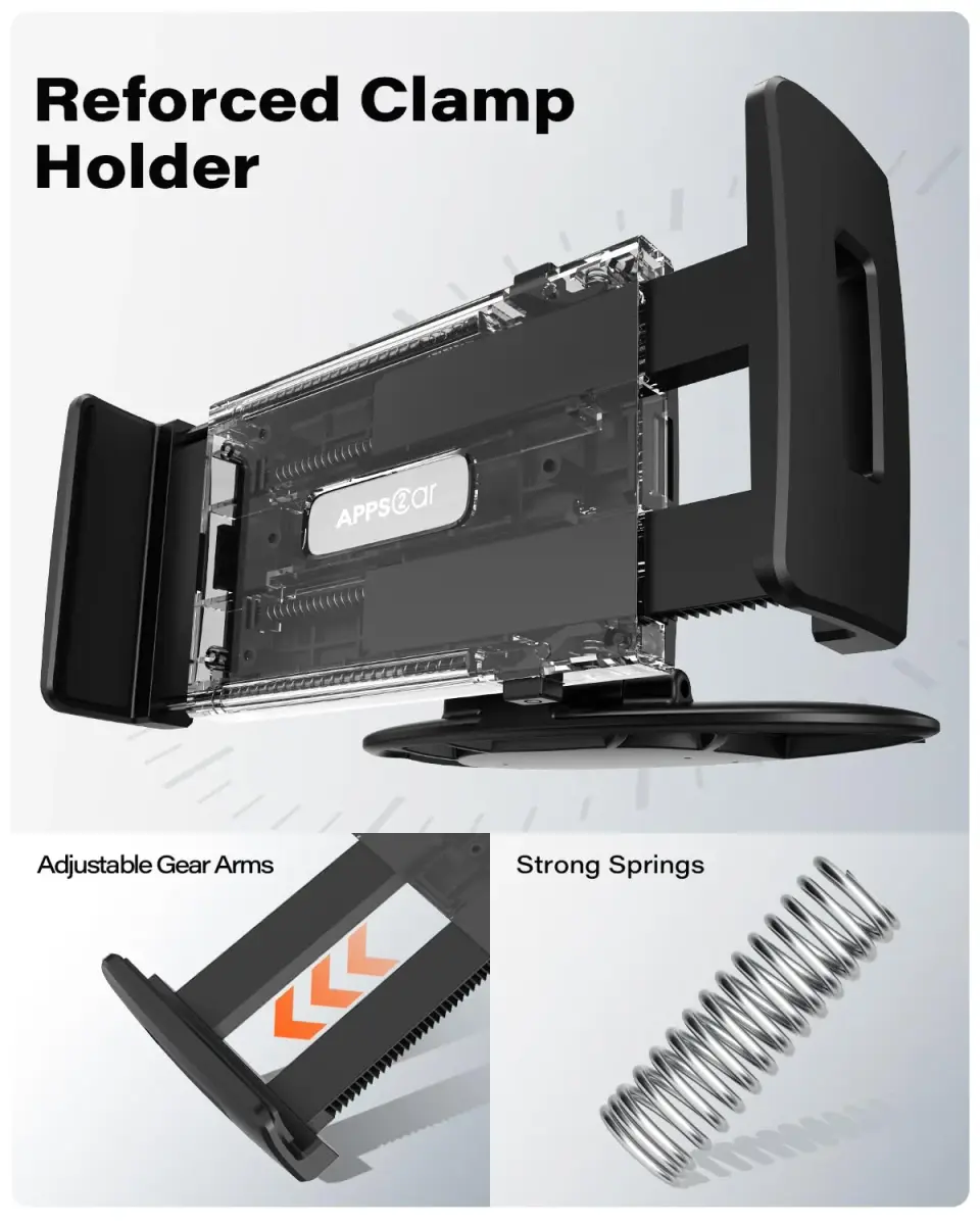 APPS2Car Sturdy CD Slot Tablet Mount | Universal 4.7-11" Holder for iPad Pro Mini iPhone Galaxy Z Fold, 208mm Arm - view 6