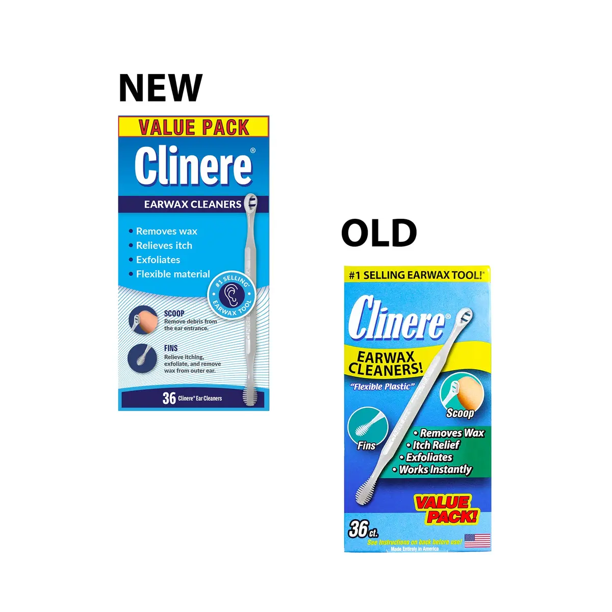 Clinere Ear Cleaners Ear Wax Removal Tool Itch Relief 36 Count | Safe & Gentle Ear Cleaning for Home Use - view 2