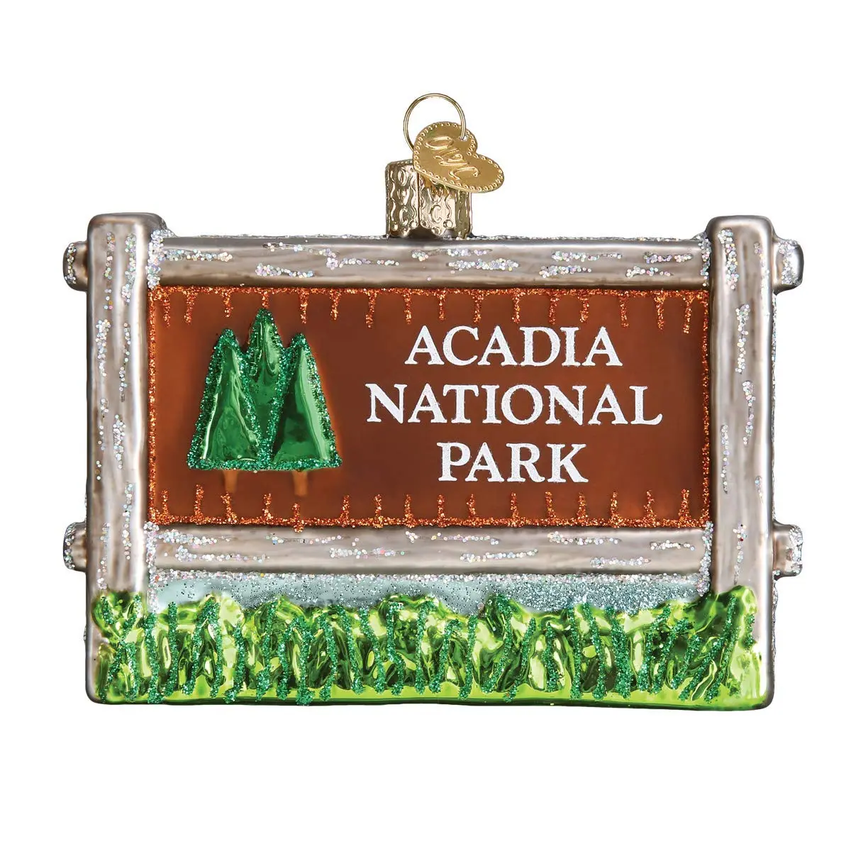 Old World Christmas Acadia National Park Glass Blown Ornament 9.5cm (3.75 In W) | Hand-Painted Heirloom - main product image