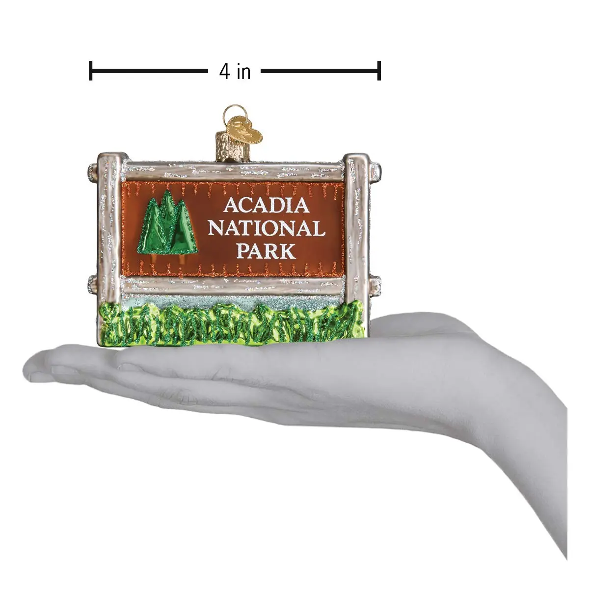 Old World Christmas Acadia National Park Glass Blown Ornament 9.5cm (3.75 In W) | Hand-Painted Heirloom - view 5