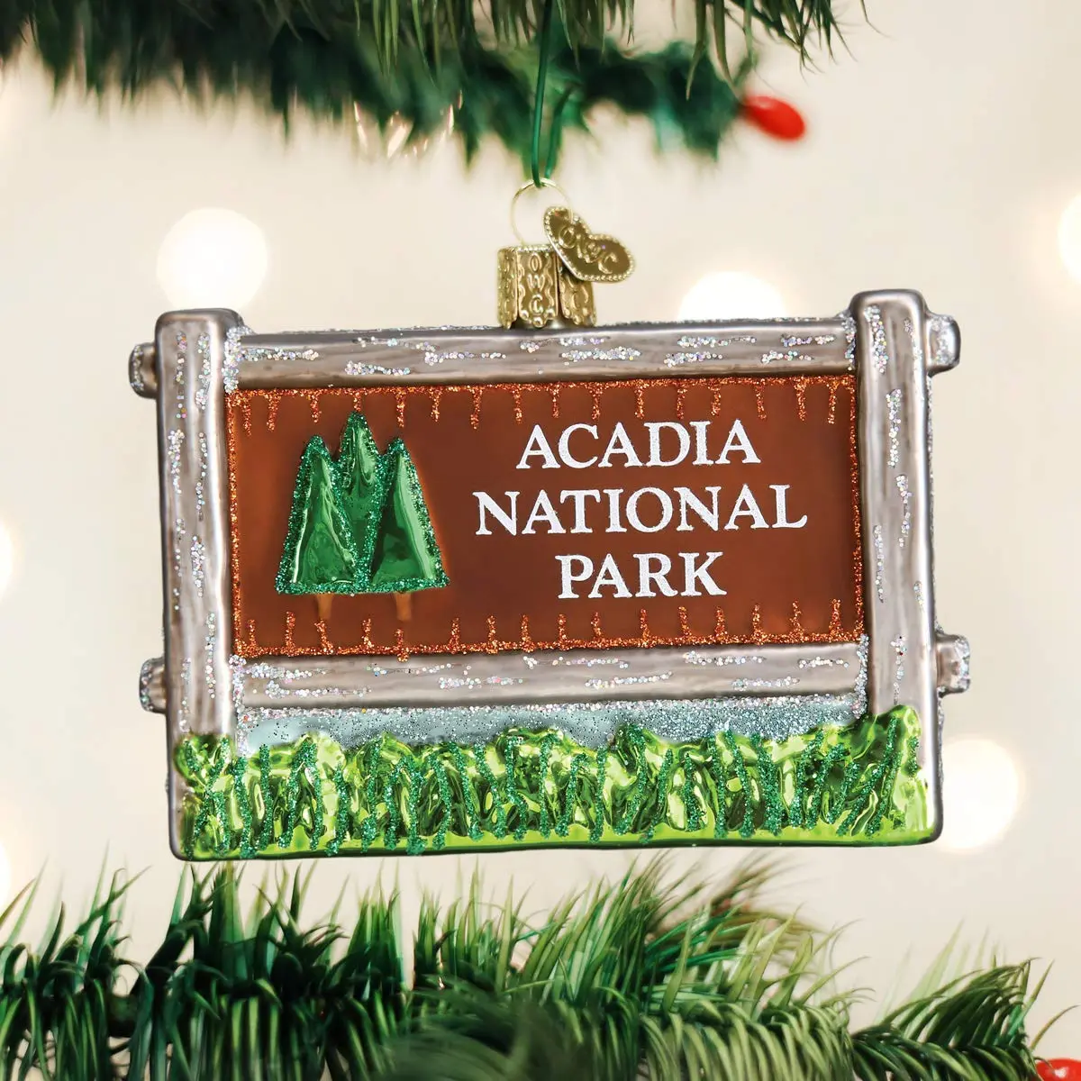 Old World Christmas Acadia National Park Glass Blown Ornament 9.5cm (3.75 In W) | Hand-Painted Heirloom - view 2