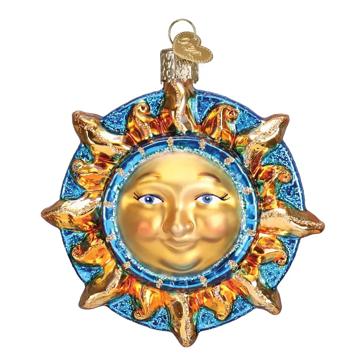 Old World Christmas Fanciful Sun Glass Blown Ornament for Christmas Tree | Handcrafted Holiday Decoration, Outer Space Collection - main product image
