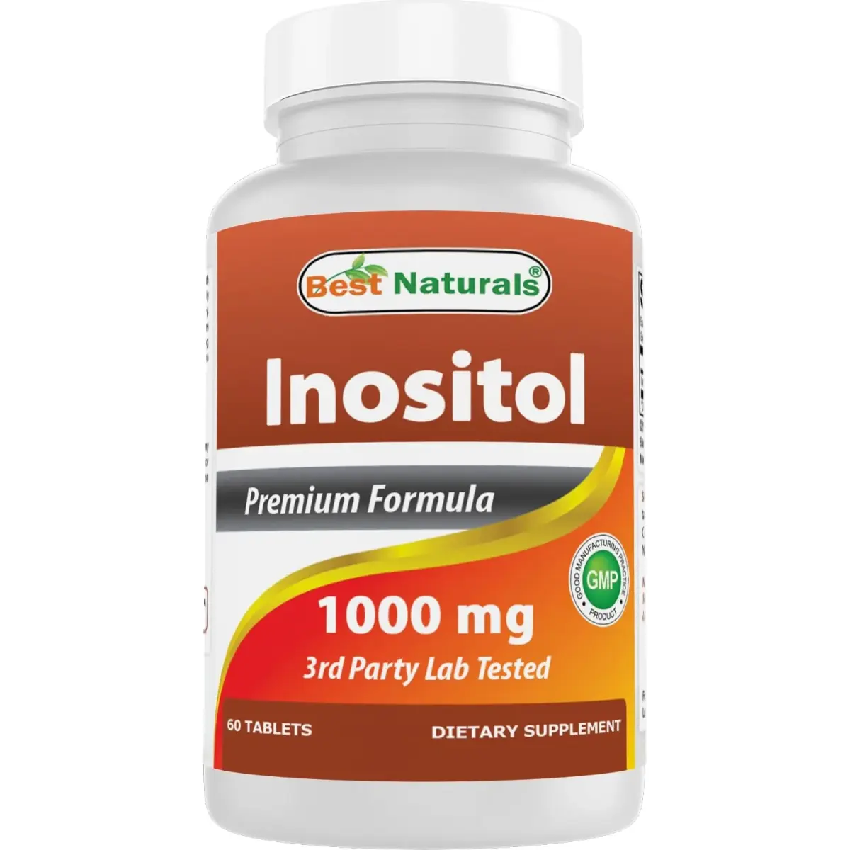 Best Naturals Inositol 1000 mg 60 Tablets | Vitamin B8 Supplement for Daily Wellness - main product image
