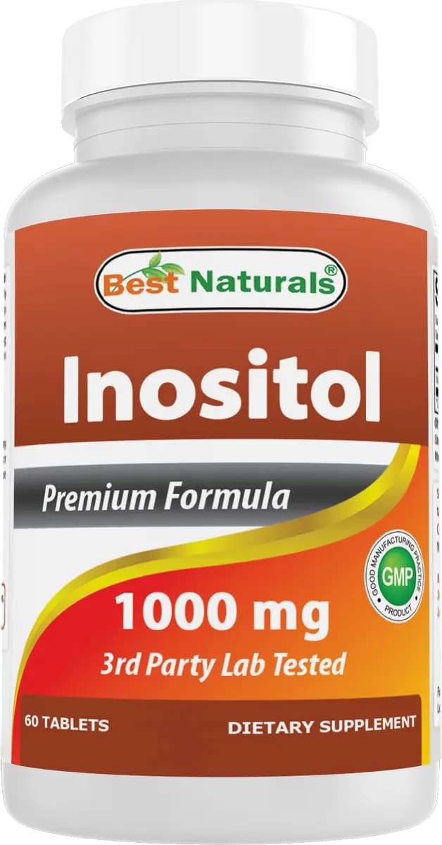 Best Naturals Inositol 1000 mg 60 Tablets | Vitamin B8 Supplement for Daily Wellness - main product image
