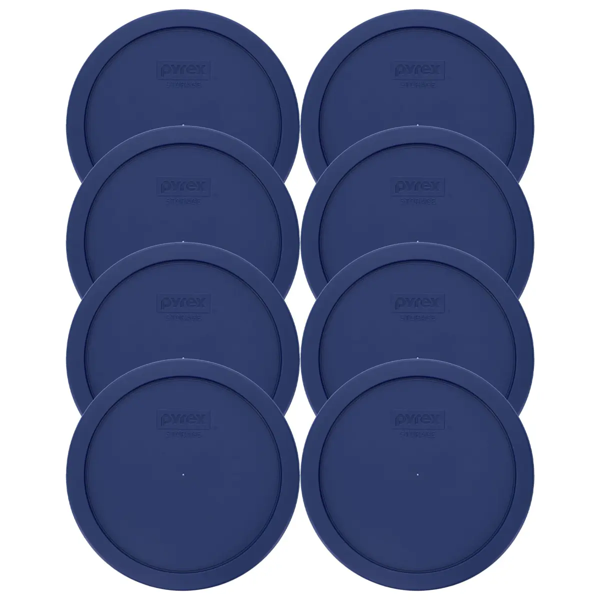 Pyrex 7402-PC Blue Food Storage Lid 6/7-Cup (8-Pack) | BPA-Free Plastic Containers for Kitchen Storage - main product image