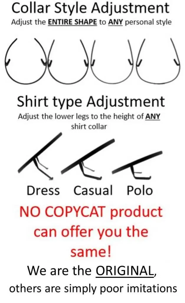 Stiff Collar Stay Collar Support System 17.5" | Premium Metal Collar Stays for Perfect Shirt Fit - view 3