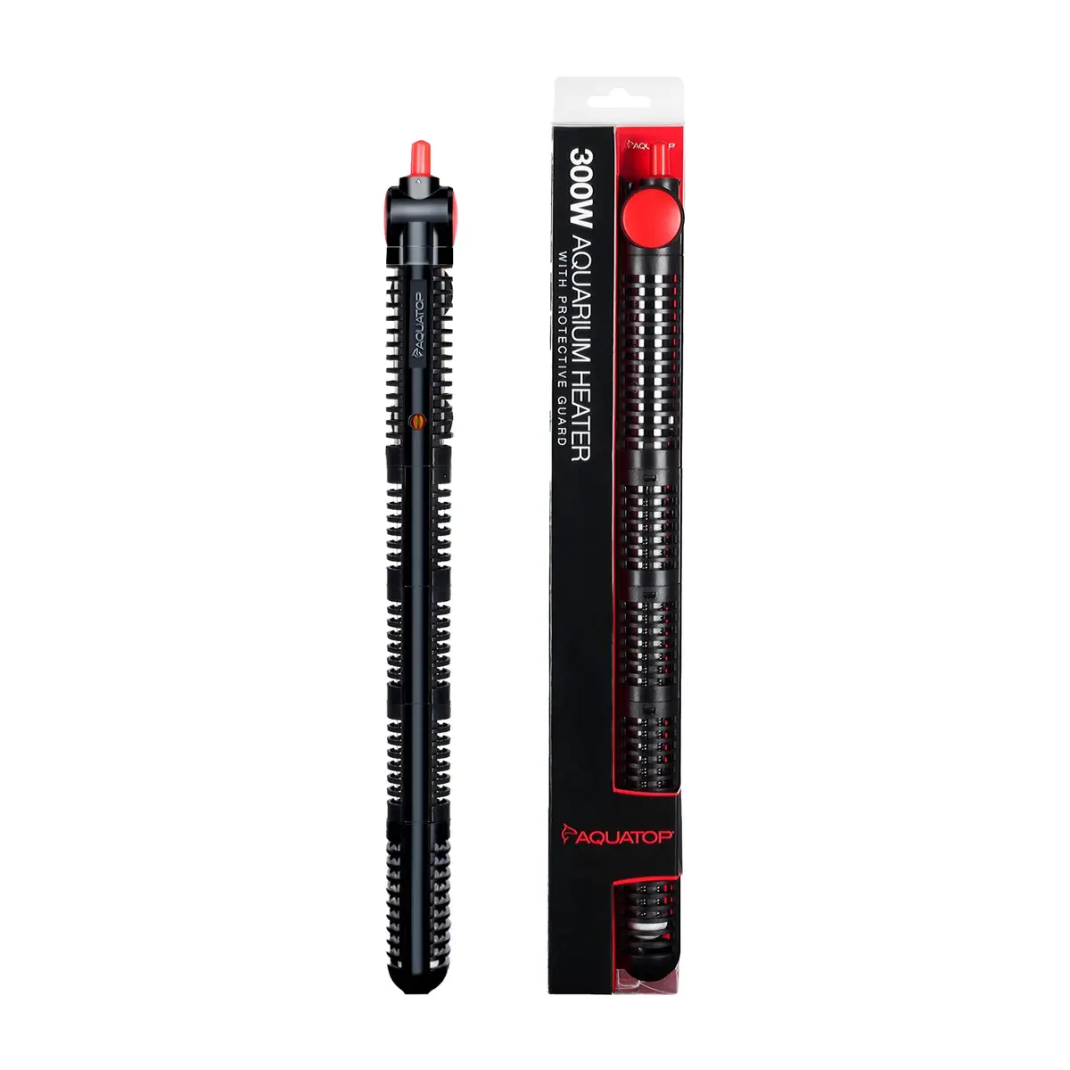 Aquatop 300W Premier Glass Aquarium Heater with Guard | Fully Submersible, Adjustable 68-93°F, Suitable for Fish & Turtles - main product image