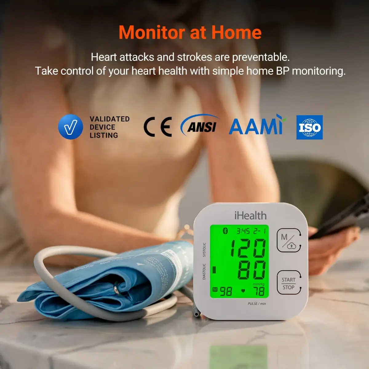 iHealth Track Smart Upper Arm Blood Pressure Monitor with Wide-Range Cuff (22-42cm) | FDA Cleared & Bluetooth Sync - view 8