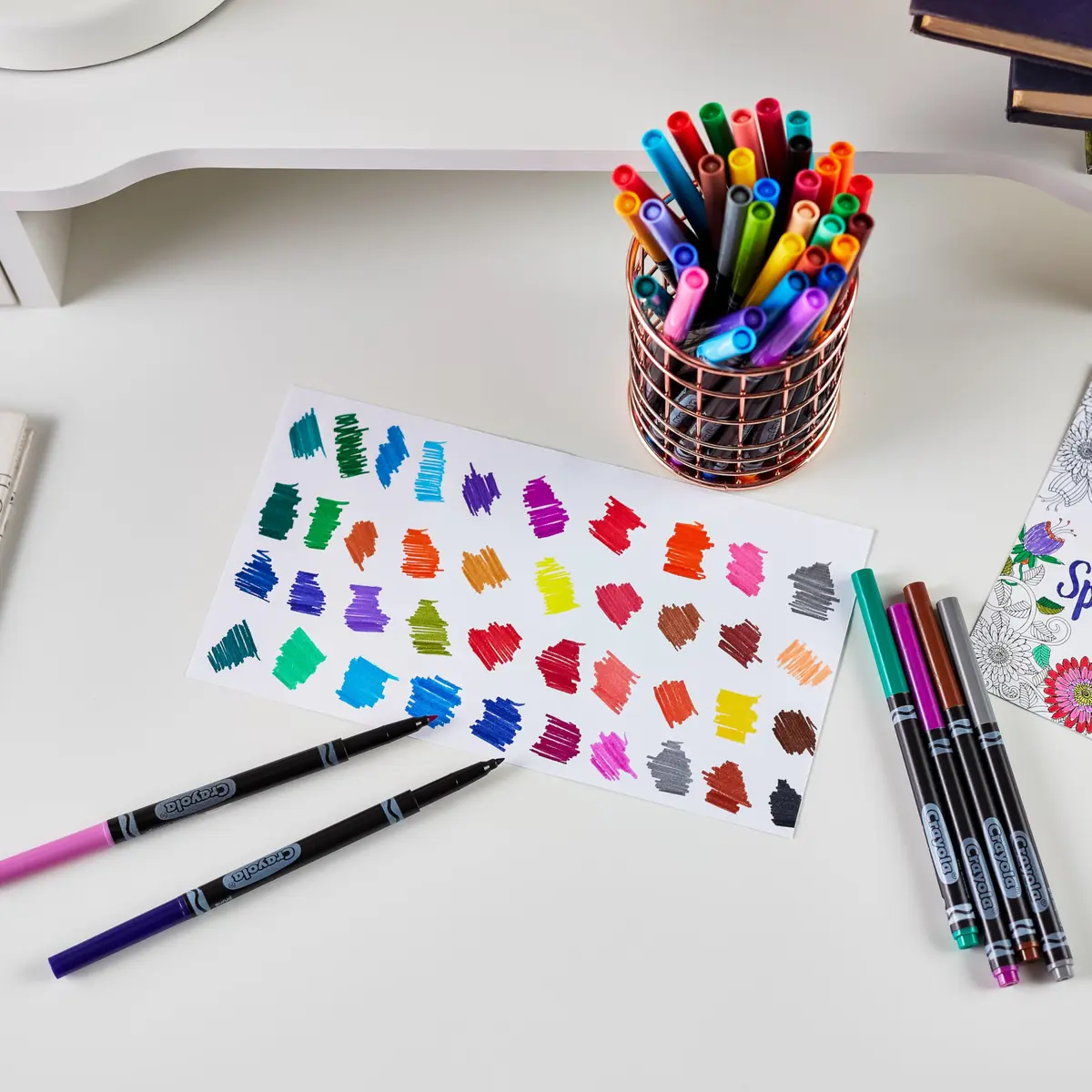 Crayola Fine Line Markers for Adults 40ct | Vibrant, Precise Coloring Set for Art & Relaxation - view 2