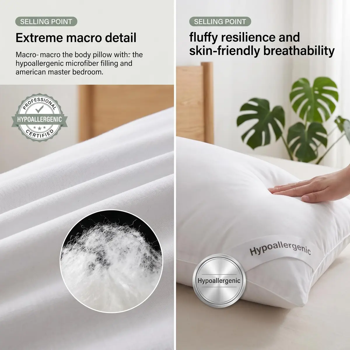 Zituop Dakimakura Body Pillow Insert 150x50cm (59x20in) | Premium PP Cotton Filling - view 5