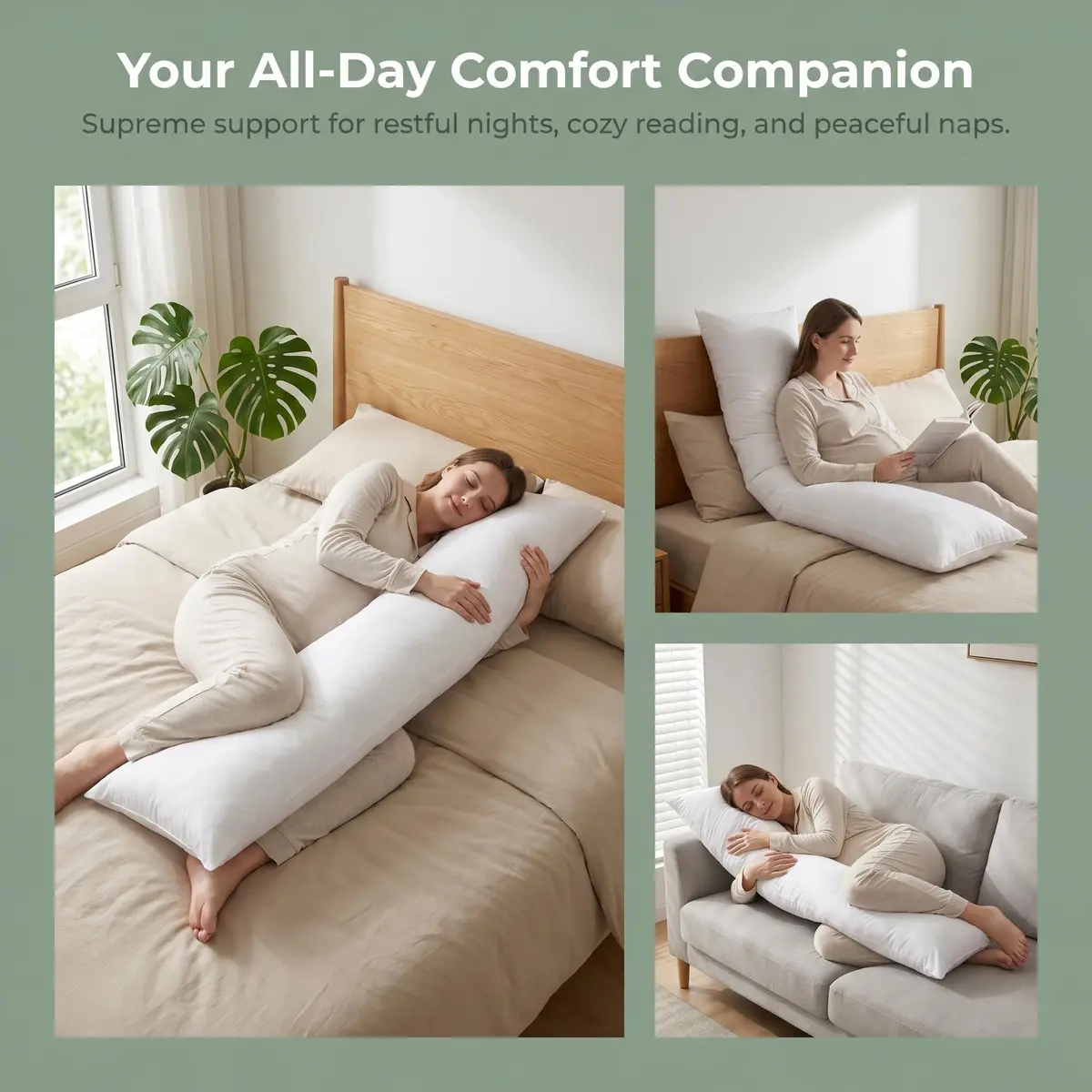 Zituop Dakimakura Body Pillow Insert 150x50cm (59x20in) | Premium PP Cotton Filling - view 7