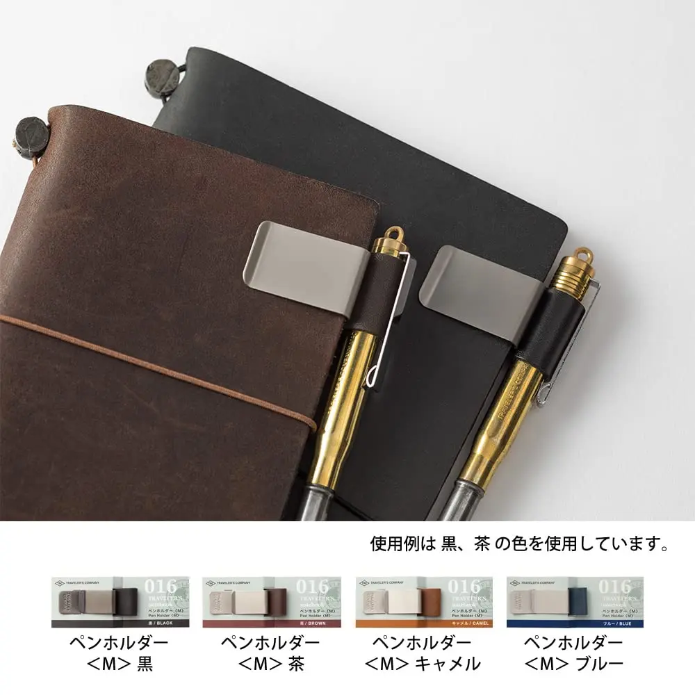 Midori Traveler's Notebook Pen Holder M Camel | Fits Pens Up to 12mm Diameter - view 2