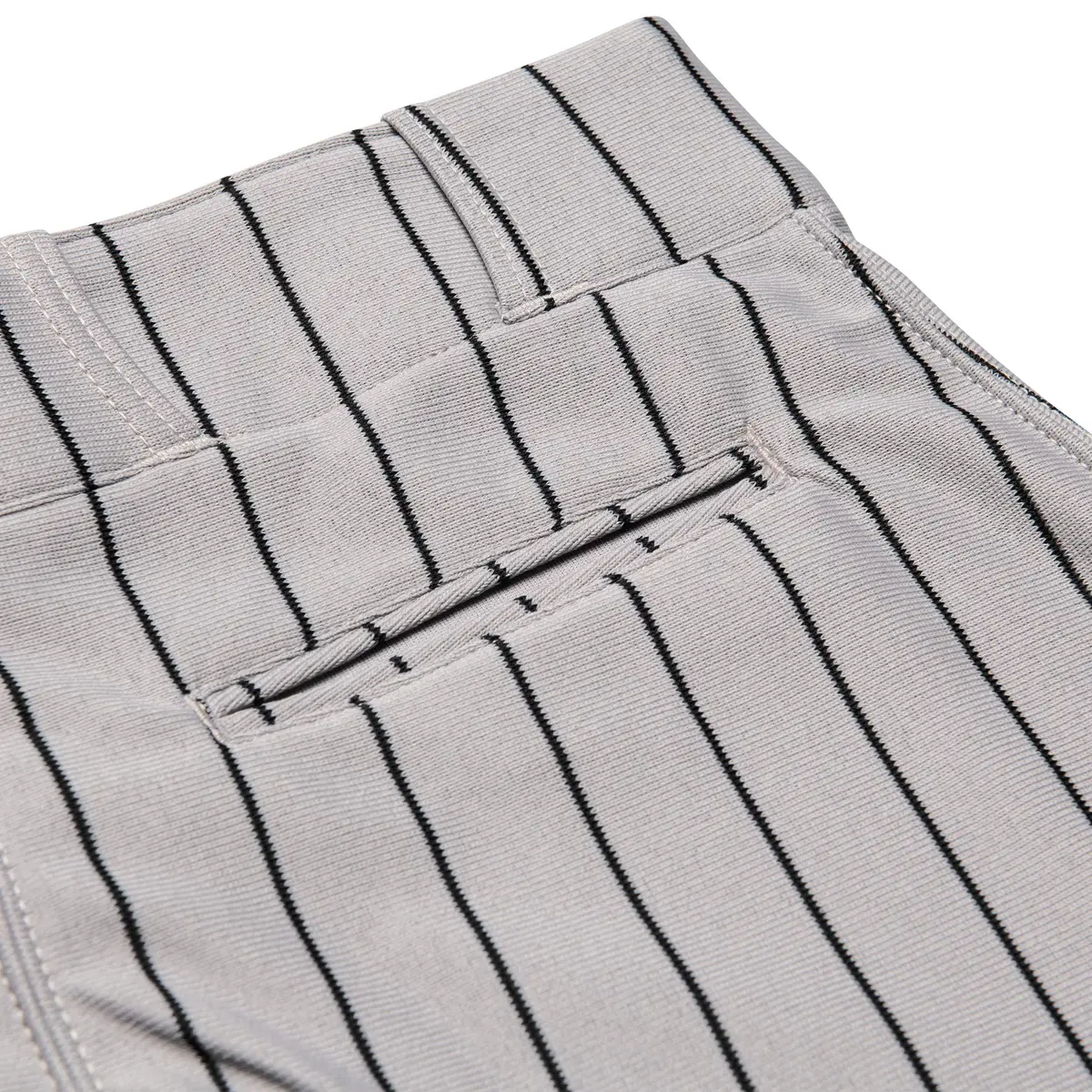 CHAMPRO boys Triple Crown Pinstripe Polyester Baseball Pant, Grey, Black Pin, Medium US | Traditional ankle-length fit with abrasion-resistant fabric - view 5
