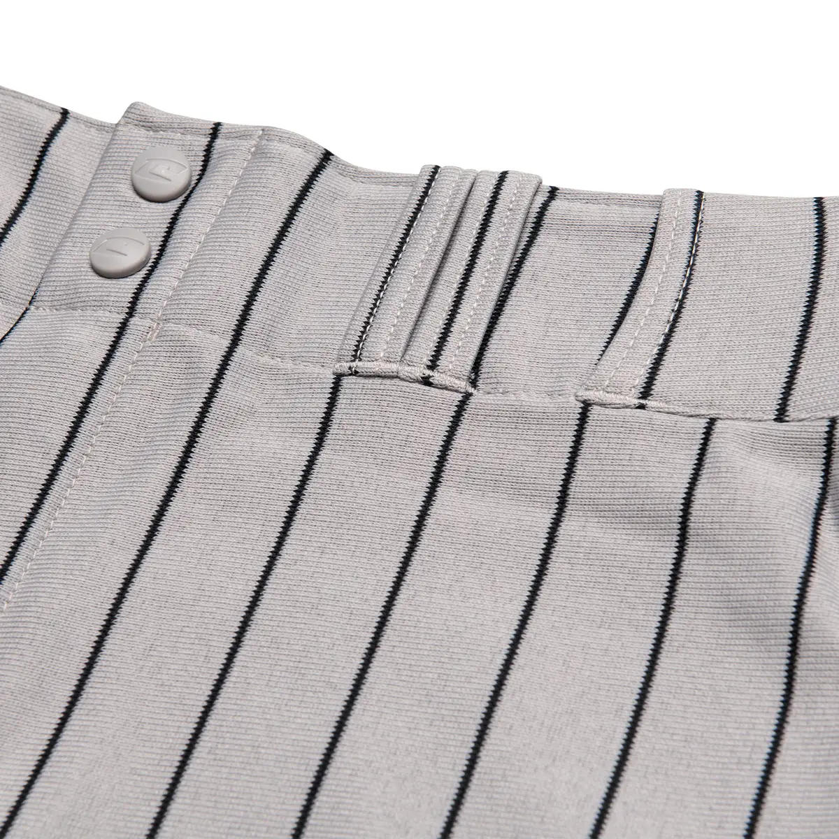 CHAMPRO boys Triple Crown Pinstripe Polyester Baseball Pant, Grey, Black Pin, Medium US | Traditional ankle-length fit with abrasion-resistant fabric - view 3