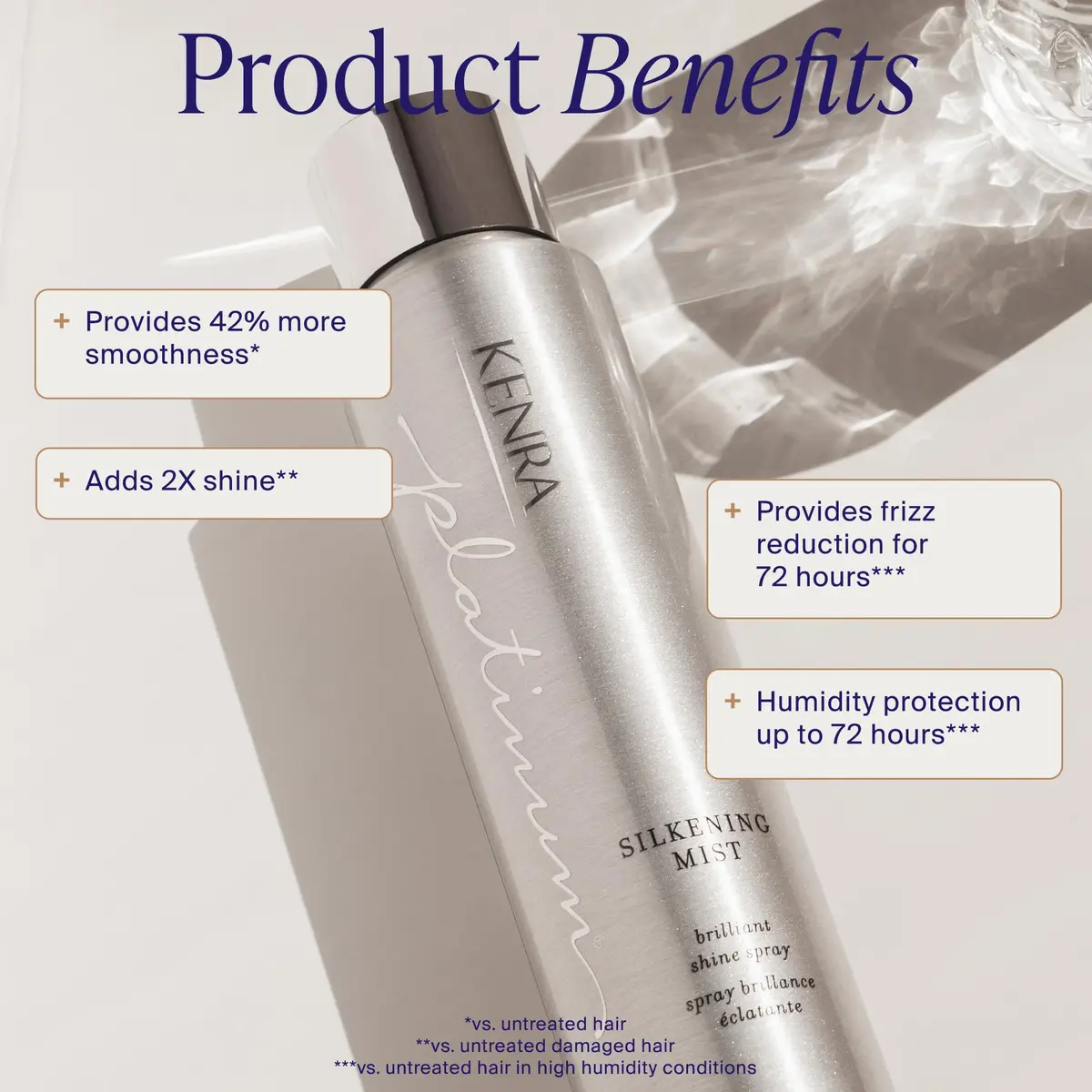 Kenra Silkening Mist 50% | Brilliant Shine Spray | Smooths Flyaways & Tames Frizz | Humidity Protection | All Hair Types | 5.3 oz - view 2