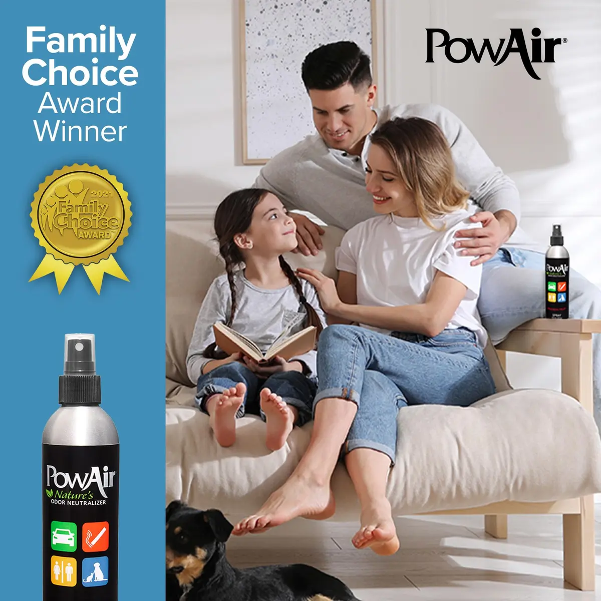 PowAir Spray Passion Fruit Odor Neutralizer 8 oz | Fast Acting, Essential Oil-Based Freshness - view 5