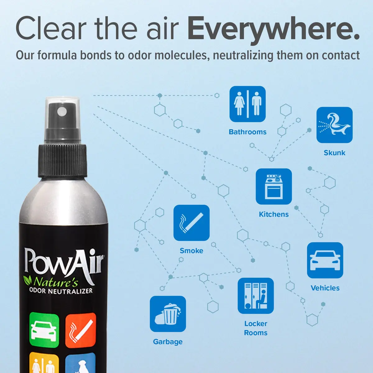 PowAir Spray Passion Fruit Odor Neutralizer 8 oz | Fast Acting, Essential Oil-Based Freshness - view 3