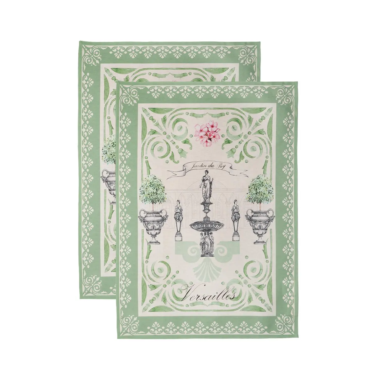 Maison d' Hermine Kitchen Towels Set of 2 | 100% Cotton, 27.50" x 20" | European Design - main product image