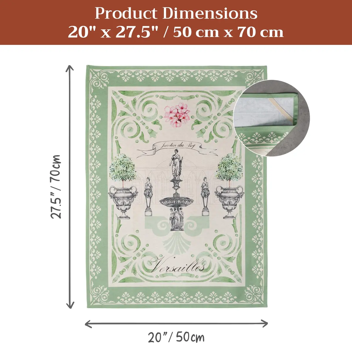 Maison d' Hermine Kitchen Towels Set of 2 | 100% Cotton, 27.50" x 20" | European Design - view 7