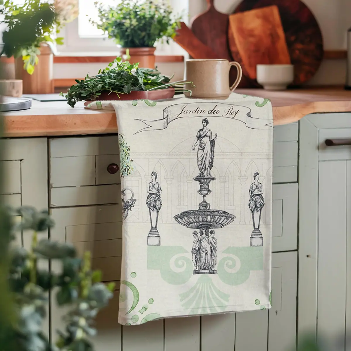 Maison d' Hermine Kitchen Towels Set of 2 | 100% Cotton, 27.50" x 20" | European Design - view 8