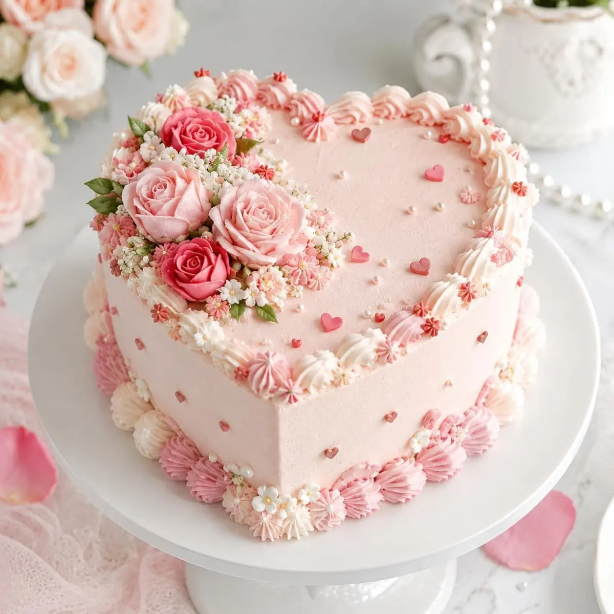 Oasis Supply Heart-Shaped Cake Dummy 18" | Practice & Display Cake Prop - view 3