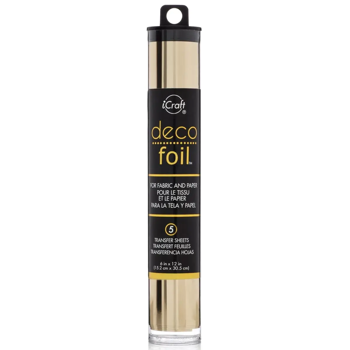 iCraft Deco Foil Transfer Sheets Champagne 15.2 cm x 30.5 cm (6" x 12") | Acid-Free Foil for Crafts - main product image