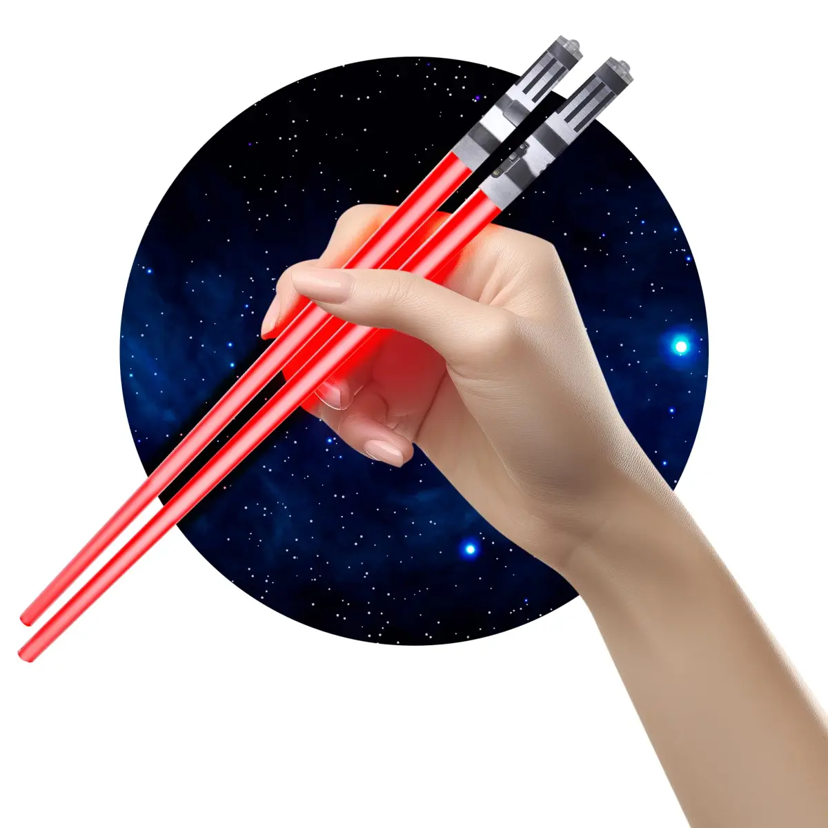 ChopSabers Red Lightsaber LED Chopsticks (1 Pair) | Light Up Your Mealtime! - main product image