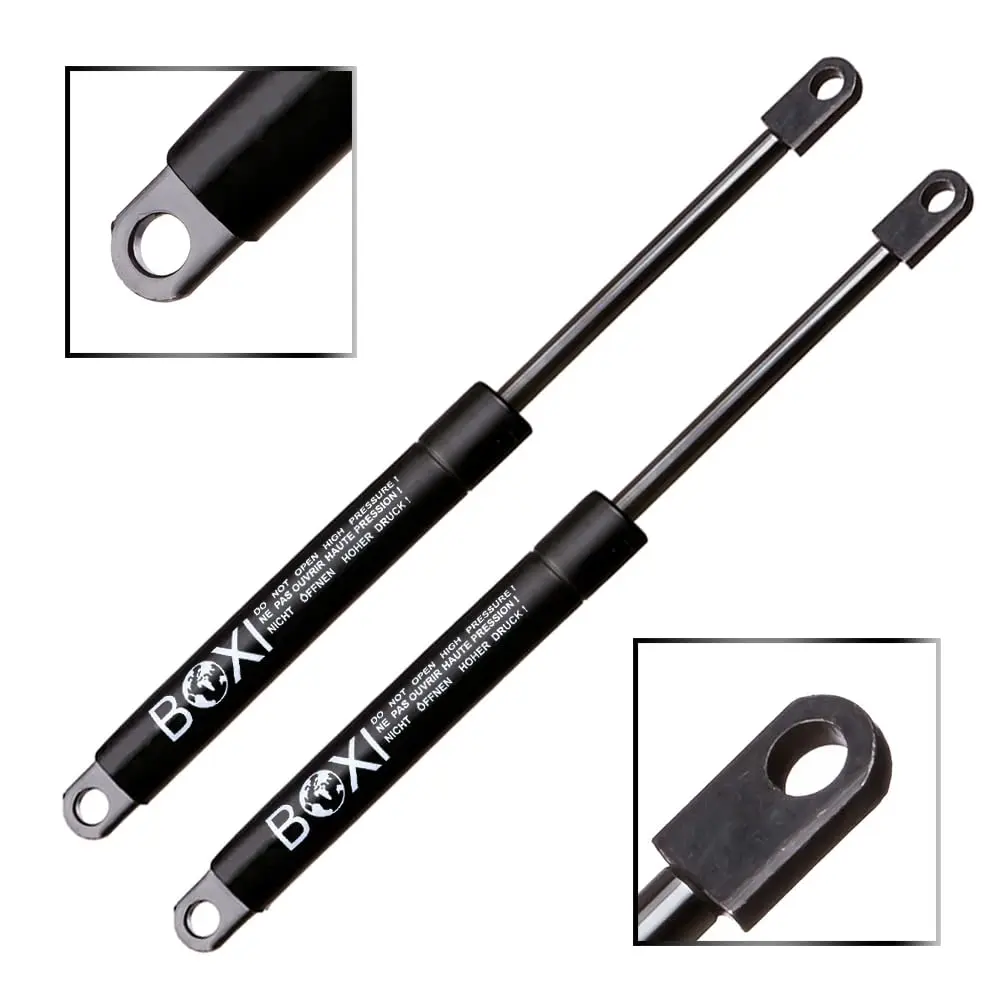 BOXI 2pcs Universal Lift Supports 10in Extended, 6.75in Compressed | 51 Lbs Force, Metal, Black - view 2
