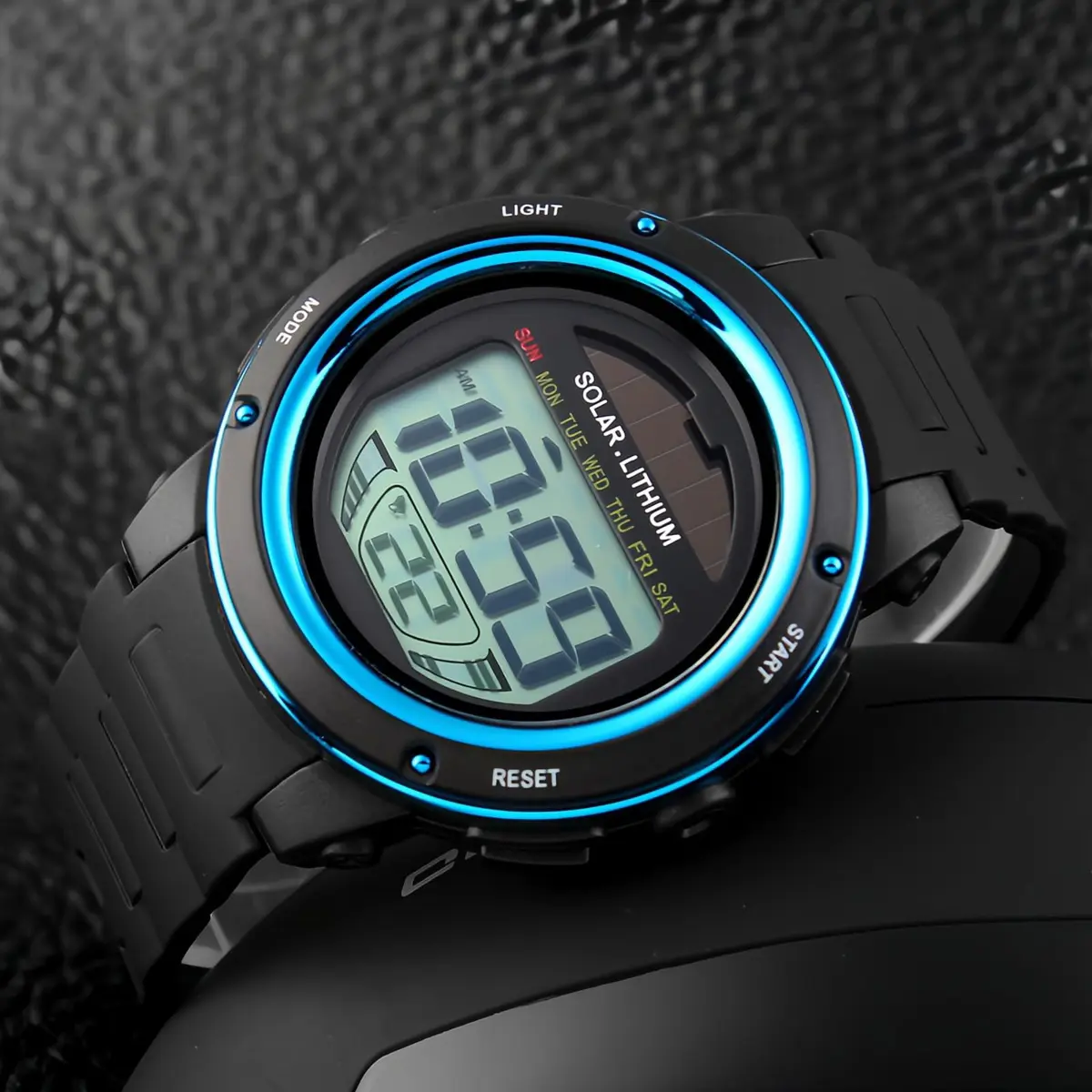 MASTOP Solar Watch Black LED Digital Military Waterproof Sports Watch 40mm (1.57in) - view 6