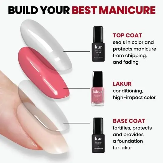LONDONTOWN kur Gel Genius Top Coat & Base Coat 0.4 Fl Oz | Ultra-Glossy, Quick Dry, Sunlight Cured - view 14