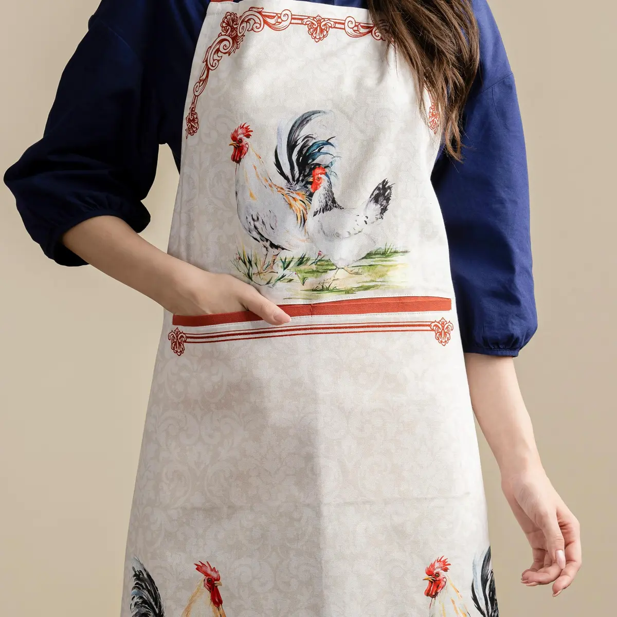 Maison d' Hermine Aprons for women with Pocket 100% Cotton | Stylish European Motifs (70-120 chars) - view 8