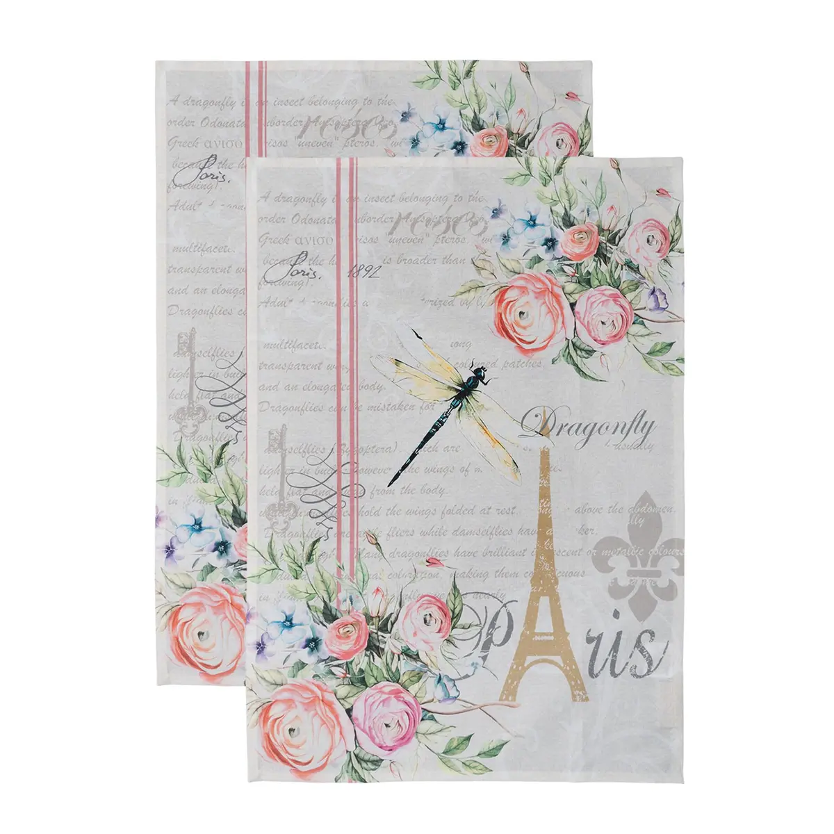 Maison d' Hermine Kitchen Towels Set of 2 | 100% Cotton, 27.50" x 20" | European Design - main product image