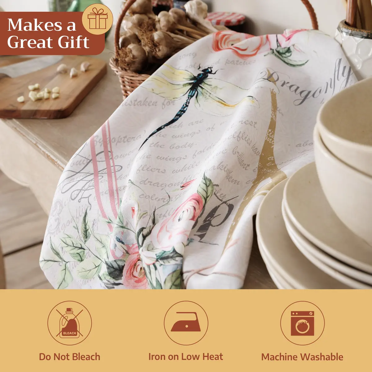 Maison d' Hermine Kitchen Towels Set of 2 | 100% Cotton, 27.50" x 20" | European Design - view 5