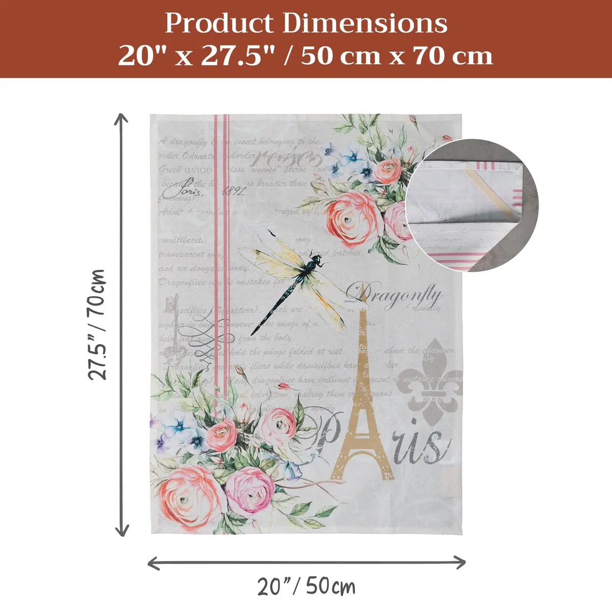Maison d' Hermine Kitchen Towels Set of 2 | 100% Cotton, 27.50" x 20" | European Design - view 7