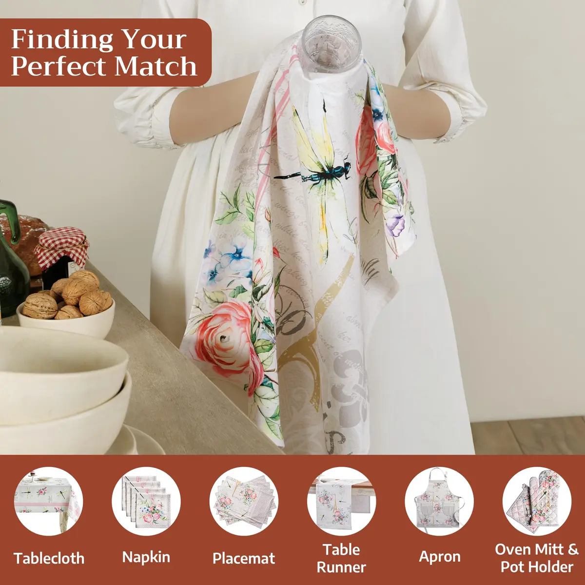 Maison d' Hermine Kitchen Towels Set of 2 | 100% Cotton, 27.50" x 20" | European Design - view 4