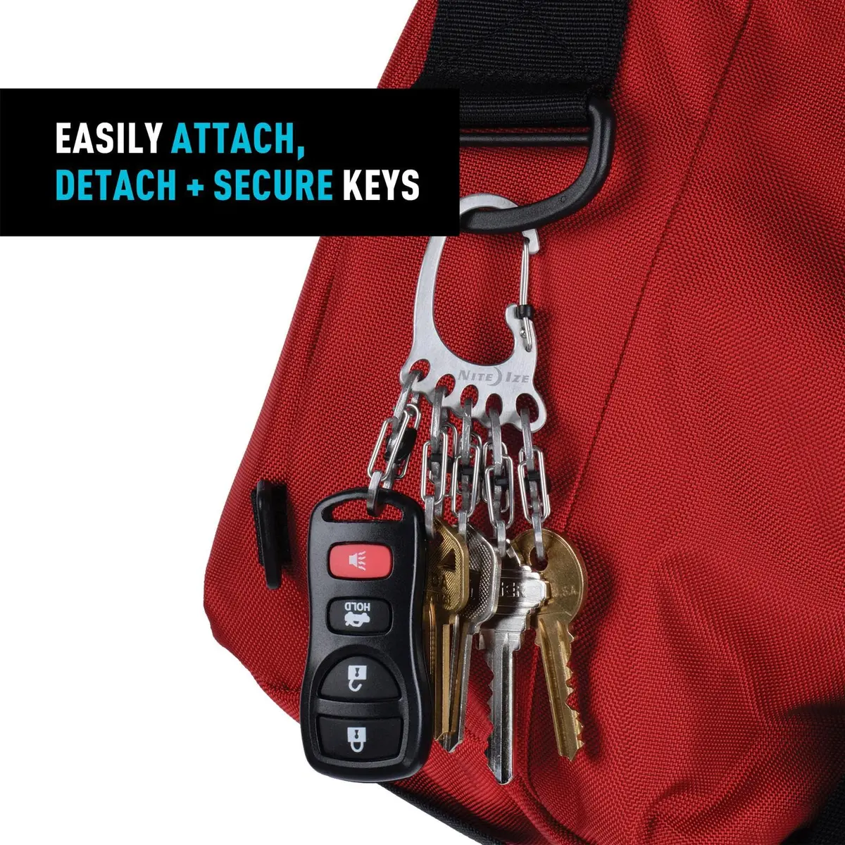 Nite Ize Carabiner Keychain with 5 Stainless Steel Locking S-Biners | Secure & Durable (70-120 chars) - view 7