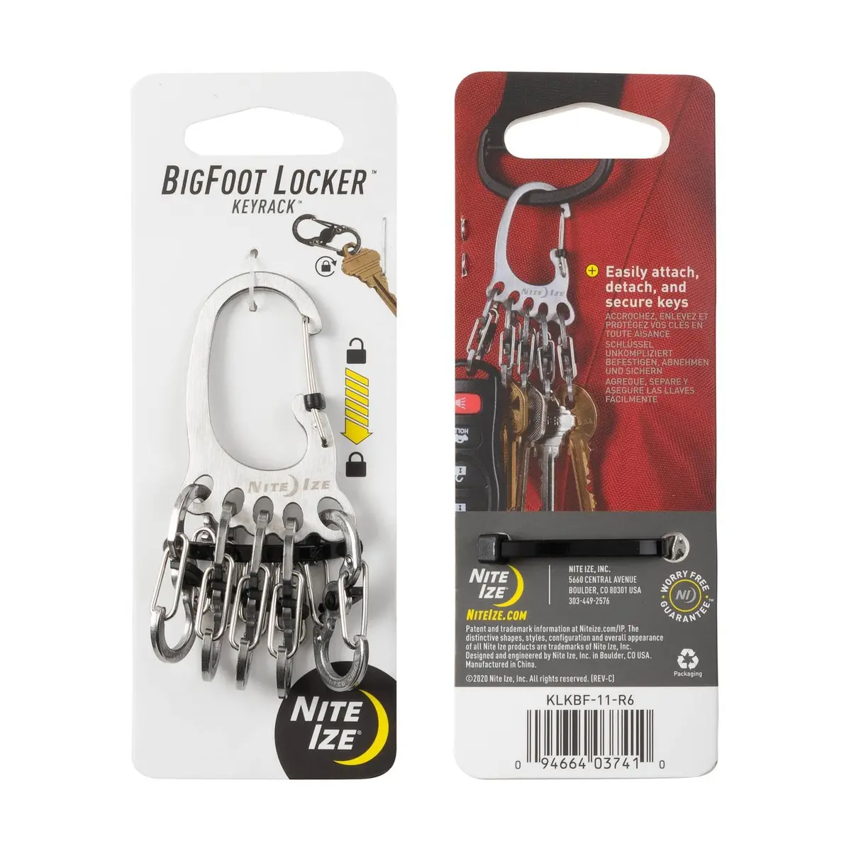 Nite Ize Carabiner Keychain with 5 Stainless Steel Locking S-Biners | Secure & Durable (70-120 chars) - view 9