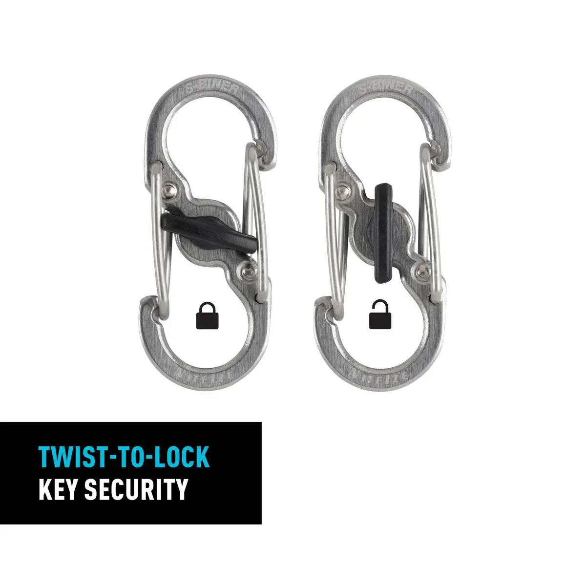 Nite Ize Carabiner Keychain with 5 Stainless Steel Locking S-Biners | Secure & Durable (70-120 chars) - view 4