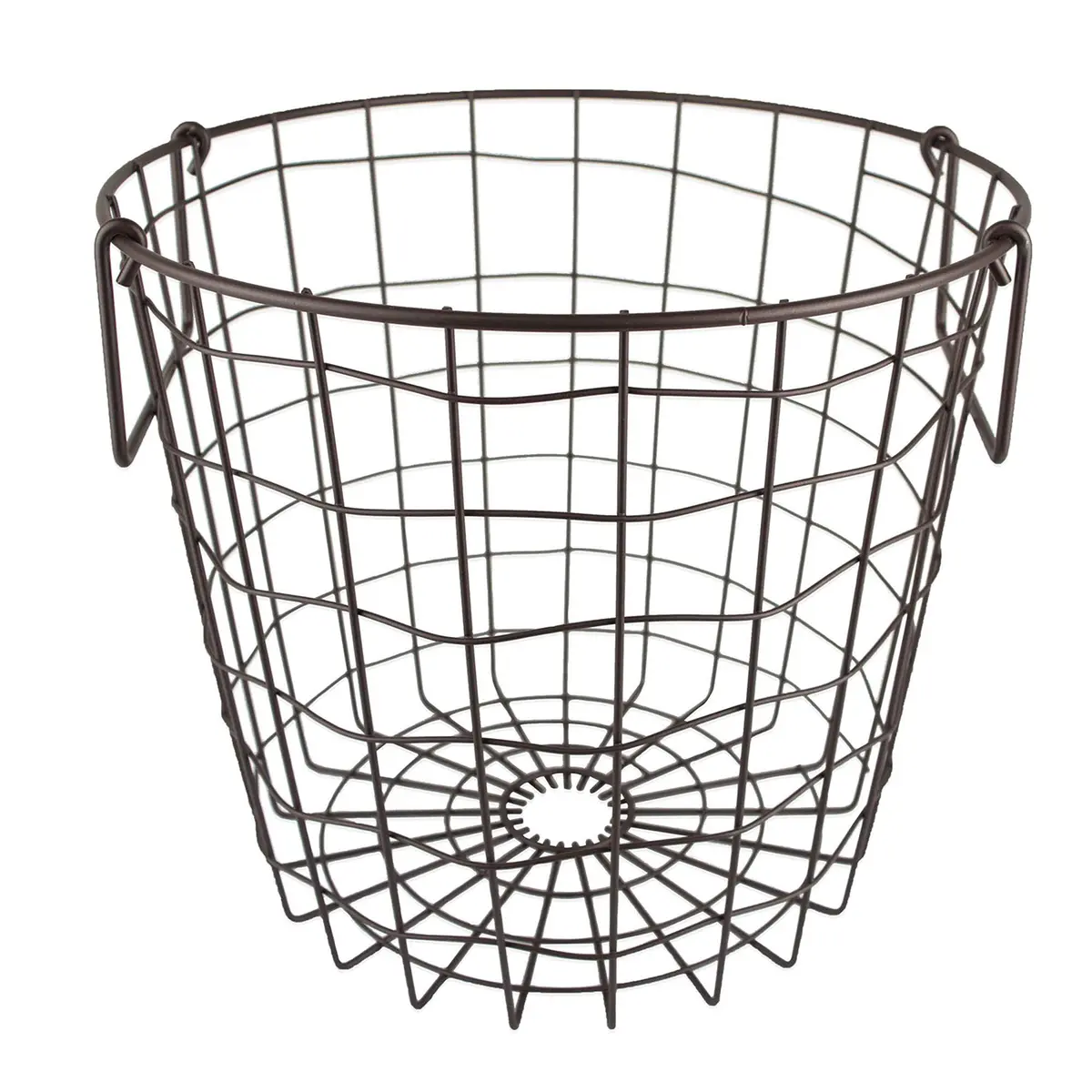 DII Metal Wire Storage Bin, Small Round 12x12x10 inches | Modern Black Finish for Home & Kitchen - main product image