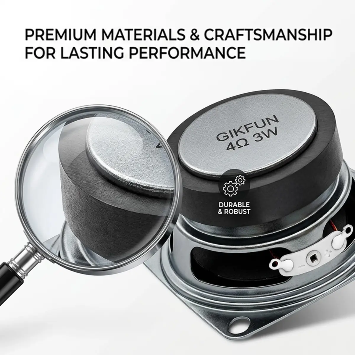 Gikfun 2 Inch 4 Ohm 3W Full Range Stereo Speakers (Pack of 2) | Compact DIY Audio Components - view 5