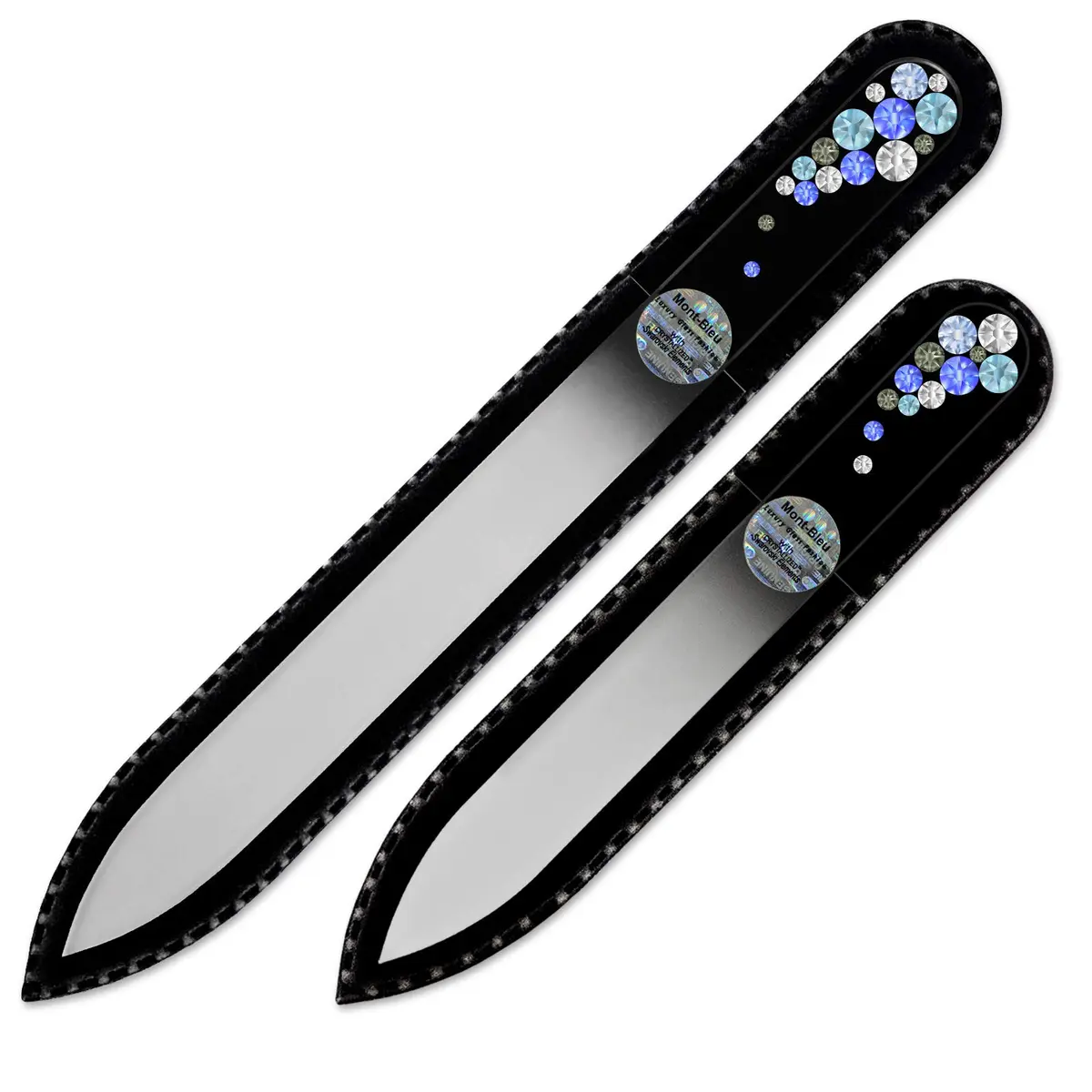 Mont Bleu Set of 2 Crystal Glass Nail Files | 90mm & 135mm (3.5" & 5.3") - main product image