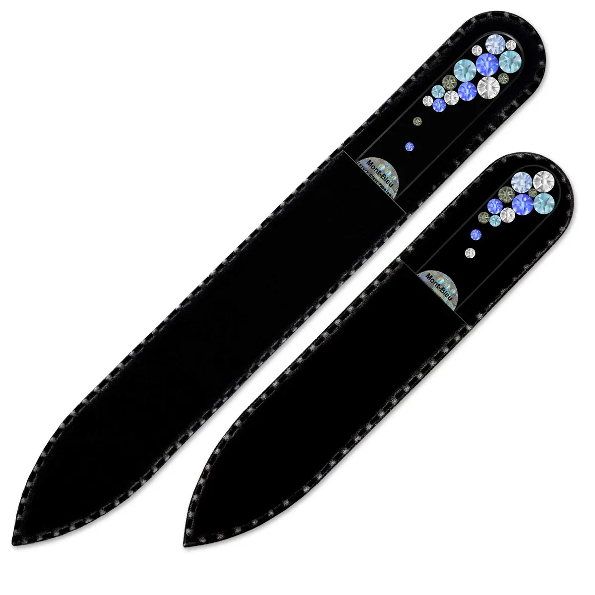 Mont Bleu Set of 2 Crystal Glass Nail Files | 90mm & 135mm (3.5" & 5.3") - view 4