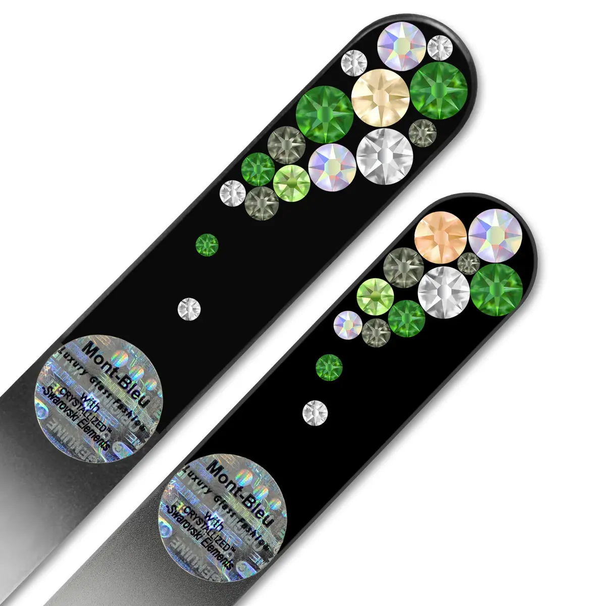 Mont Bleu Set of 2 Crystal Nail Files with Crystals | Genuine Czech Tempered Glass, Fine Grit - view 5
