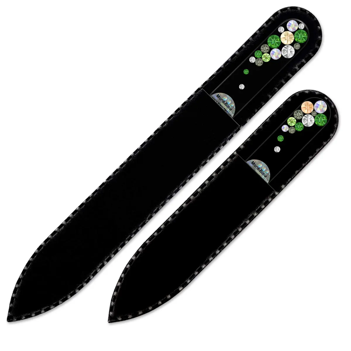 Mont Bleu Set of 2 Crystal Nail Files with Crystals | Genuine Czech Tempered Glass, Fine Grit - view 4